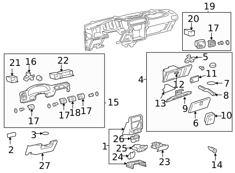 Instrument Panel Components for 2005 Chevrolet Venture #0