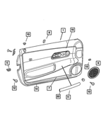 YA26ARKAA - : Door Trim Panel, Right for Mopar Image