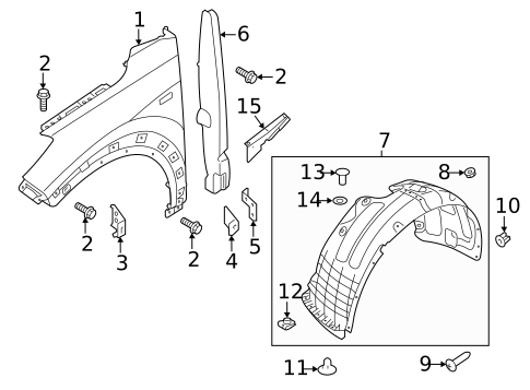 Fender & Components for 2016 Hyundai Tucson #0