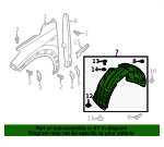 thumbnail image 2 of Soillar Front Right Fender Liner For Hyundai Tucson 2019-2021 – 86812D3500, Black 2 of 4