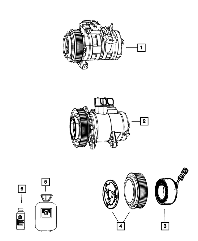 « 55111506AC – Air Conditioners and Heaters : Climatisation Compresseur pour Mopar Image »