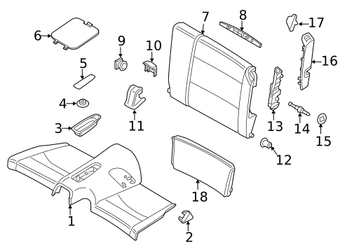 Rear Seat Components for 2018 Porsche 911 #1