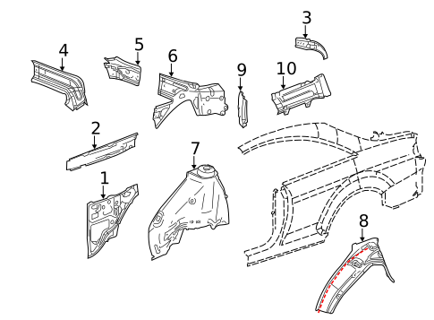 Inner Structure for 2012 Mercedes-Benz CL600 #0