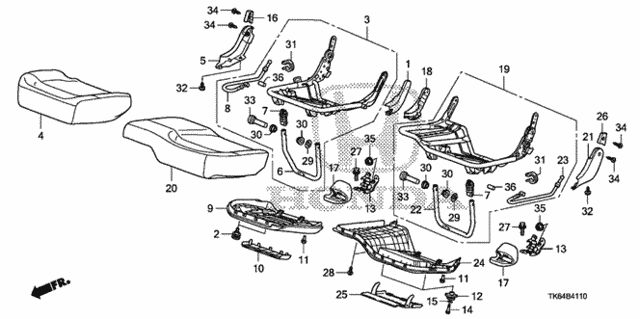 Rear Seat Cushion for 2012 Honda Fit #0