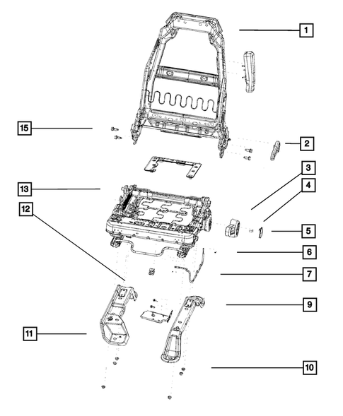 Front Seats - Adjusters, Recliners, Shields and Risers for 2013 Jeep Wrangler #2