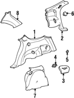 F7DZ7431012BAC - Body: Quarter Trim Panel for FORD Image