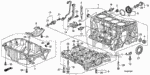 11000R40811 - Engine: BLOCK ASSY., CYLINDER (DOT) for Honda Image