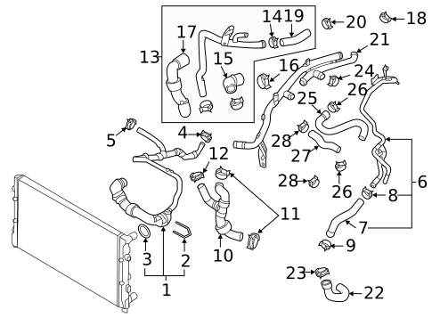 Hoses & Lines for 2015 Volkswagen Passat #1