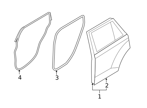Door & Components for 2015 Lincoln MKX #1