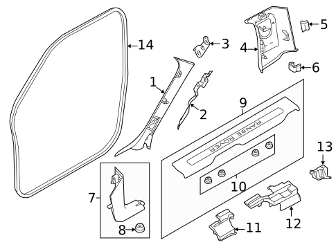 Interior Trim - Pillars for 2012 Land Rover Range Rover Evoque #1
