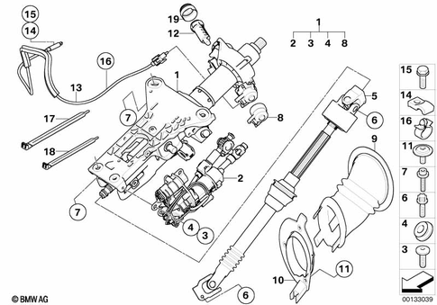 Steering Column for 2005 BMW 545i #0