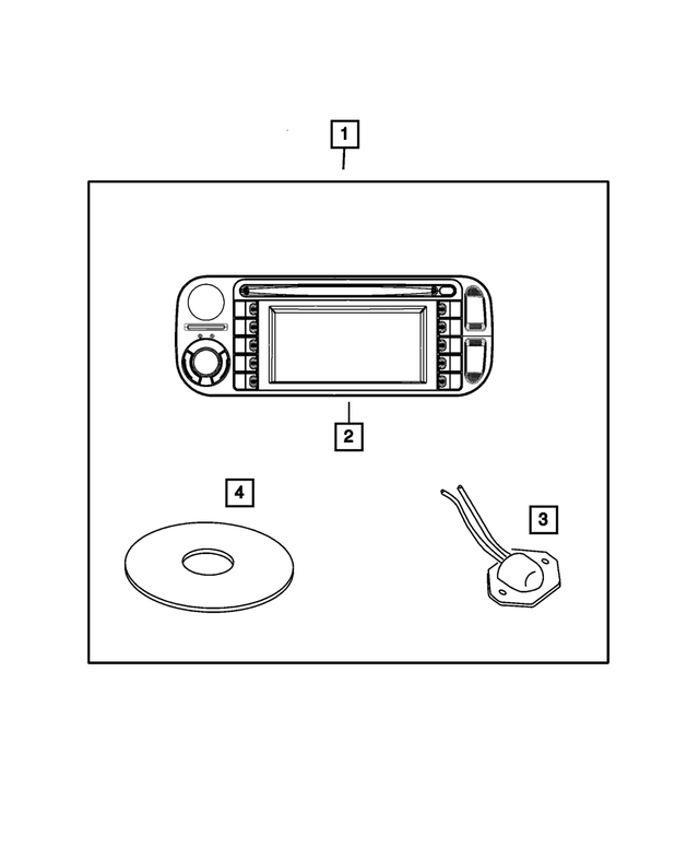 56038629AI - Mopar Accessories - Component Parts: Am/fm Cd W/nav/dvd &amp; Cd-ctrl Radio for Mopar Image