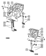 52010318AA - Service Brakes: Brake Pedal Pivot Shaft for Mopar Image