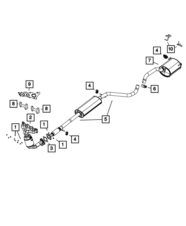 68227149AB - : Exhaust And Catalytic Converter Manifold for Mopar Image