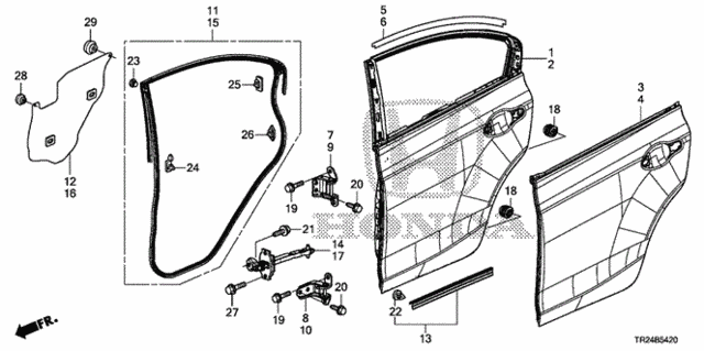 Rear Door Panels for 2012 Honda Civic #0