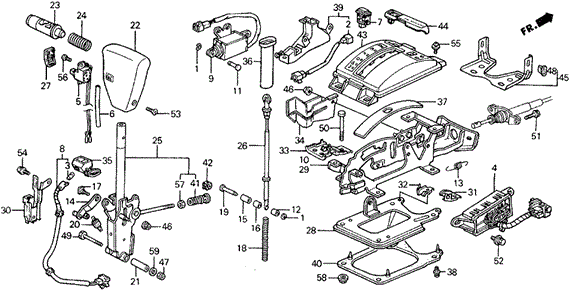 Select Lever (2) 4WD for 1991 Honda Civic #0