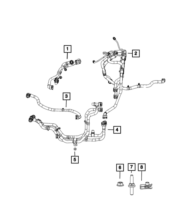 68589659AA - : Coolant Hose for Mopar Image