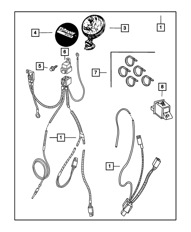 56007247 - : Fog Lamp Switch for Mopar Image