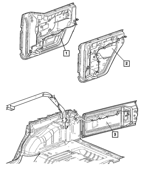 Wiring-Body and Accessories for 2010 Jeep Wrangler #1