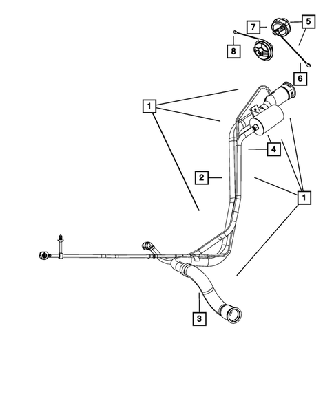 Fuel Tank Filler Tube for 2009 Dodge Journey #0