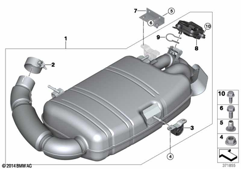 Exhaust System, Rear for 2014 BMW i8 #0