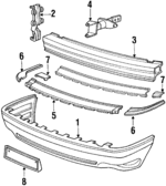 893807105D7DL - Body: Bumper Cover for Audi: 80, 80 Quattro Image