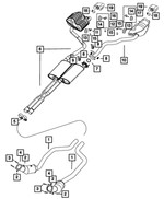 68260152AB - Exhaust: Exhaust Muffler And Resonator for Mopar Image