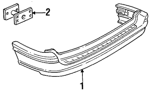 Bumper & Components - Rear for 1992 Ford Taurus #1