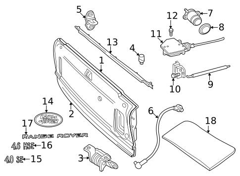Tailgate for 2002 Land Rover Range Rover #0