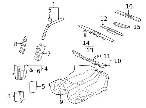 Interior Trim - Pillars for 2011 Porsche 911 #0