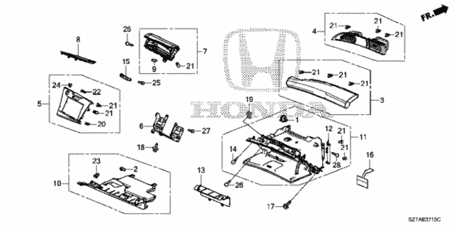Instrument Panel Garnish (Passenger Side) for 2016 Honda CR-Z #0
