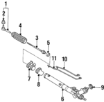 26026744 - Steering: Outer Tie Rod for Buick: Electra, LeSabre, Park Avenue | Cadillac: 60 Special, DeVille, Fleetwood | Oldsmobile: 88, 98, Delta 88, LSS, Regency | Pontiac: Bonneville Image