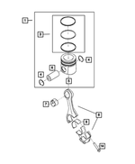 5003650AA - 6.7L Turbo Diesel; Engine: Piston Pin Ring for Dodge: Ram 2500, Ram 3500 | Ram: 2500, 3500 Image