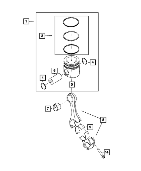 Crankshaft, Piston, Drive Plate, Flywheel, and Damper for 2012 Ram 2500 #1