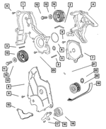 4663818 - Engine 3.5L Six Cylinder: Timing Belt Cover, Right Rear for Mopar Image