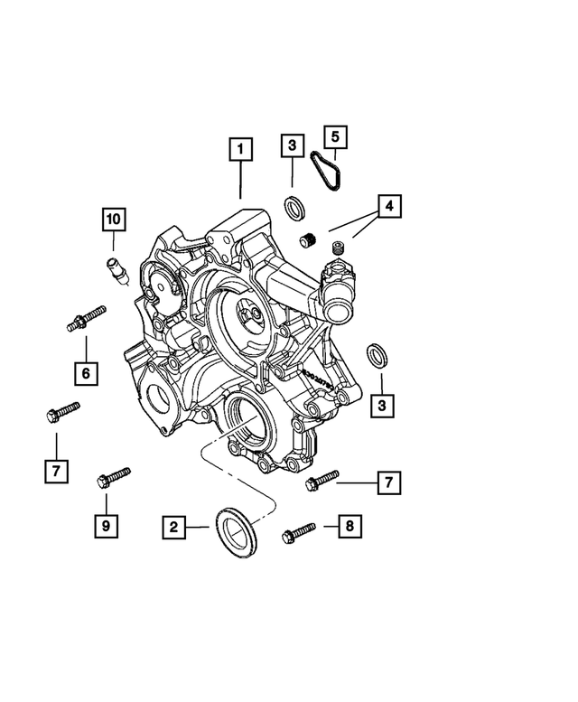 « 53021231AD – 3.7L Gas; Engine : Boîtier De Chaîne Couv pour Mopar Image »