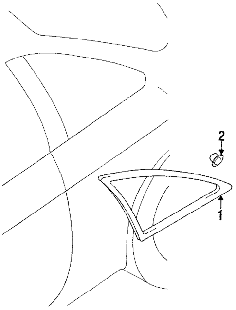 Glass & Hardware for 1997 Nissan 240SX #0