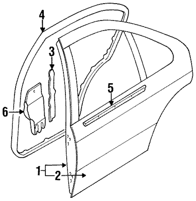 828351M200 - Body: Belt Weather-Strip for Nissan: Sentra Image