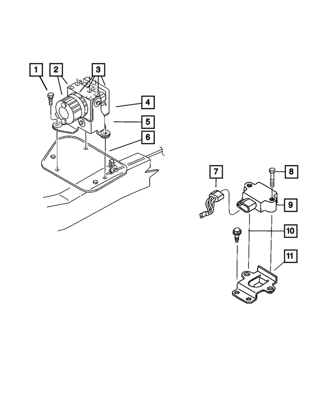 55176141AB - Service Brakes: Abs Control Unit Bracket, Mounting for Mopar Image