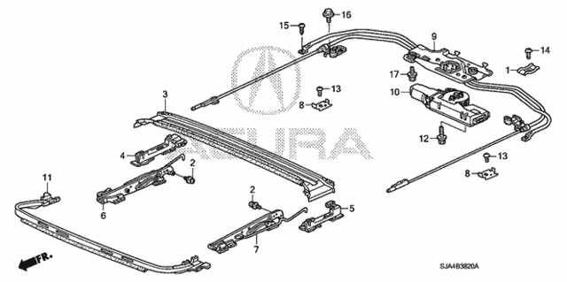 Roof Slide Components for 2012 Acura RL #0