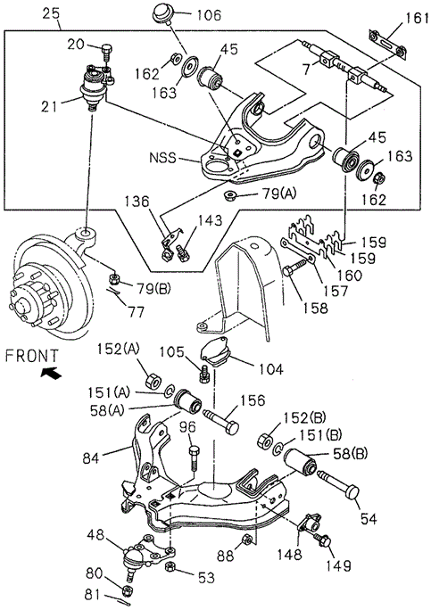 Front Lower Arm for 1997 Acura SLX #0