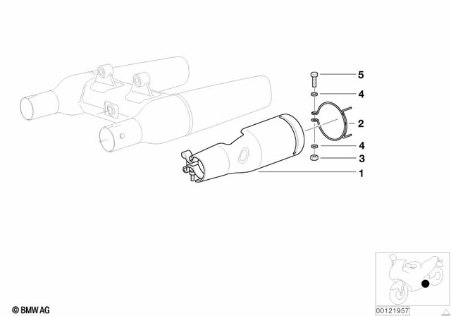 18127685267 - Exhaust System: Covering Left -  for BMW-Motorrad Image
