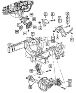 52020564AC - Engine and Transmission Mounting: Engine Mount Bracket, Right for Mopar Image