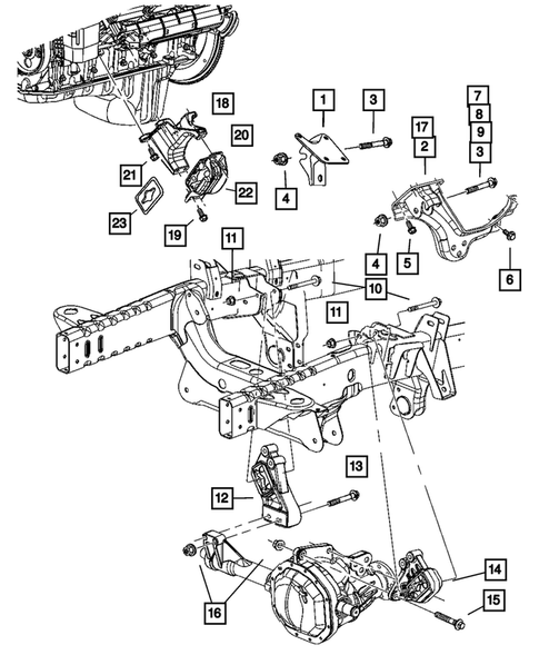 Engine Mounting for 2004 Dodge Ram 3500 #3