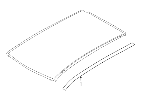 Jさん 73853-1FA3A Genuine Nissan #738531FA3A Moulding-Roof Drip,LH