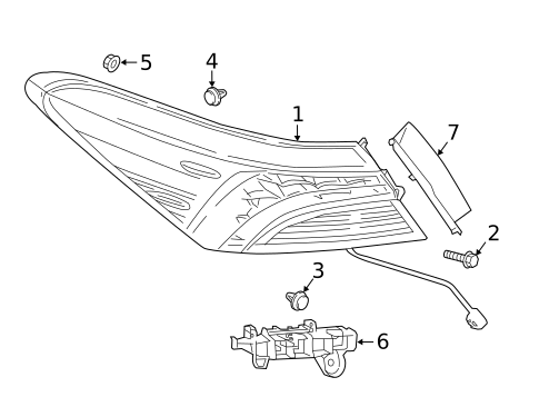 Tail Lamps for 2022 Toyota Camry #1