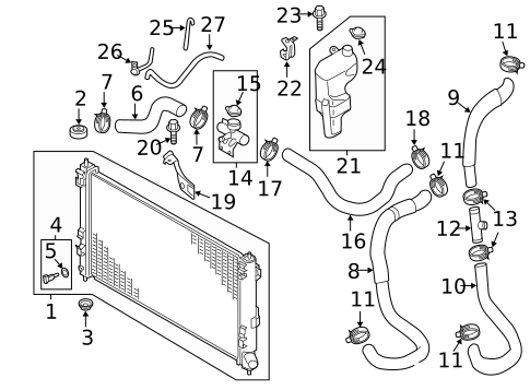 Radiator & Components for 2025 Mitsubishi Outlander Sport #0