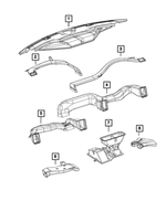 68050665AA - Air Conditioners and Heaters: Demister Duct for Mopar Image