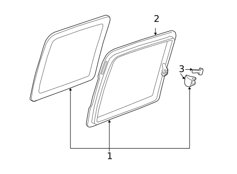 Glass - Rear Door for 2007 Chevrolet Silverado 3500 Classic #1
