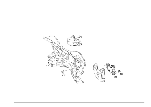 2466820628 - Panelling: Dampening, Firewall for Mercedes-Benz Image image